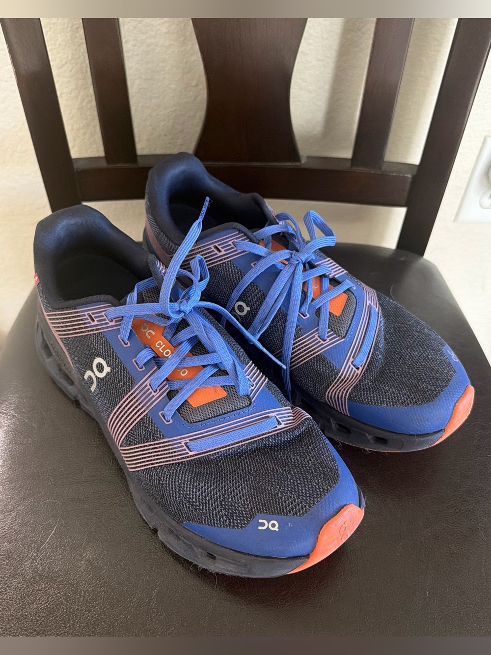 On Running Women's Navy, Blue and Orange Athletic Shoes
